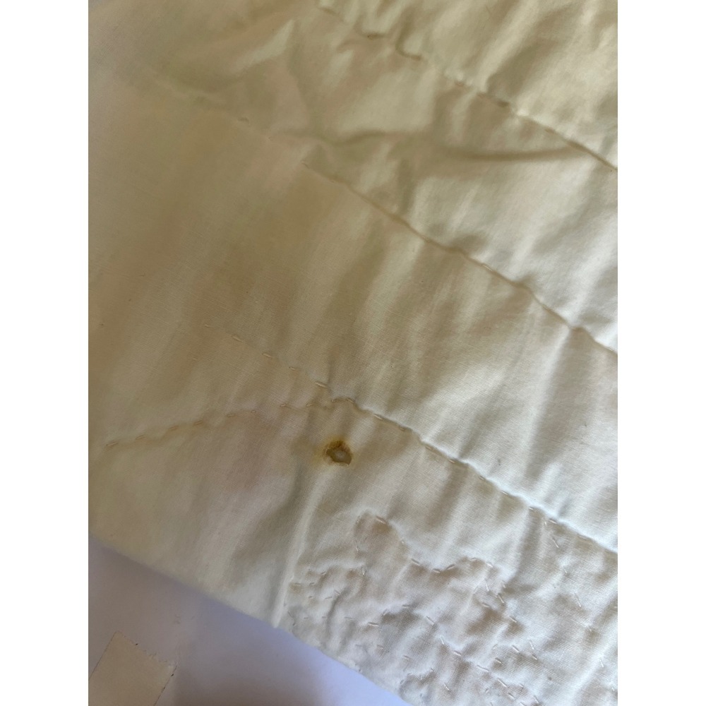 Vintage Sage Green Floral Quilted Bedspread Ruffle Edge Cottagecore Farmhouse - Picture 4 of 5